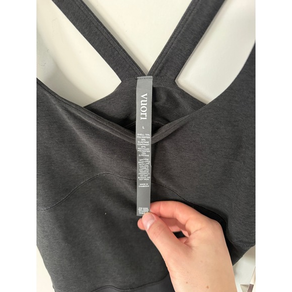 Vuori Colorblock Corset Jumpsuit Black Women's Size L Athleisure Performance - Picture 7 of 11